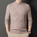 Autumn and Winter Series Thread Men Warm Sweater Solid Round Neck Casual Knitted Sweater O-Neck Pullovers