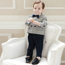1-4Y Children Formal Plaid Suit Set Boys Wedding Birthday Party Performance Kids Blazer Pants Clothes