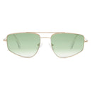 Geometric Metal Pilot Sunglasses Men Designer Trending Shades Gradient Lens Uv Protective Sun Glasses For Women 57mm