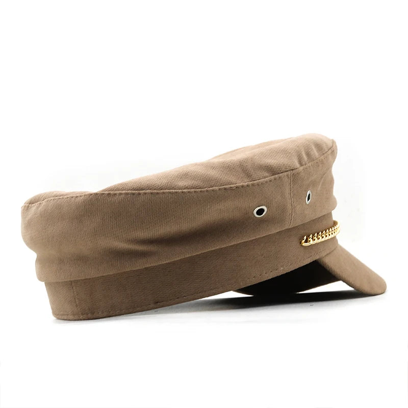 Women Girl chain Beret French Artist Warm Winter Beanie Hat Elegant Lady Winter Caps