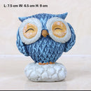 Statues Home Figurines Blue Owl Kawaii Children's Room Resin Pastoral Decoration