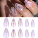Butterfly Wearable Nail Art Long Square False Nails Detachable Finished Fake Nails Press on Nails