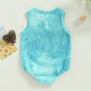 Baby Boys Girl Summer Bodysuit Sleeveless Round Neck Waffle Jumpsuit