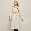 Spring And Autumn Women Trench Coat Outerwear Double Breaste