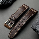 Handmade Bronze Buckle Strap Head Leather Suitable for Pilot's Pure Copper Watchband