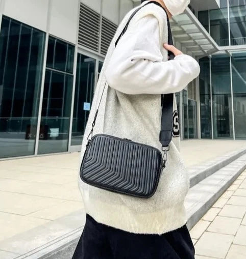 Crossbody Bag Men's Design Wide Shoulder Strap Casual Couple Style