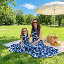 Holiday Dress for Women Girls Matching Clothes Mother daughter Tank Long Dress Floral Dresses
