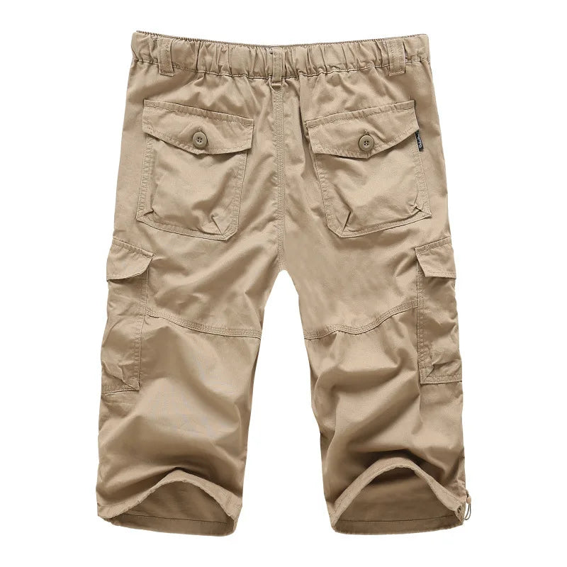 Calf Length Pants Men Cotton Outdoor Casual Cargo Pants Men Military Breathable