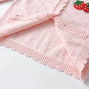 Baby Sweater Women Treasure Long Sleeve Pure Cotton Knitting Cardigan Strawberry Princess Infant Sweater