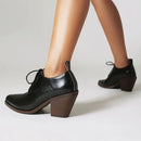 Classic Female Pumps Heels 7cm Square Toe Lace Office Ladies Shoes