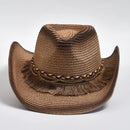 Straw Hat Summer Outdoor Travel Beach Hats Tassels Western Cowgirl Sunshade Hats