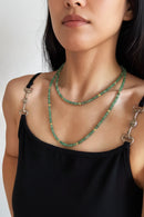 Layer Necklace Dainty Gem Stones Jewelry for Women Long Multi Way Versatile