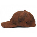 Matte Leather Baseball Cap for Men Fall Winter Male Genuine Frosted Leather Caps Outdoor Casual Retro