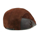 Leather Beret Caps Man Casual Fitted