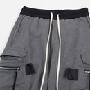 Cargo Pants Hip Hop Side Zipper Pocket Harem Joggers Sweatpants Streetwear Men Casual Trousers
