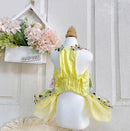 Pet Dog Princess Dress Handmade Floral Bow Outfit for Small Dogs Premium Apparel for Pet Events & Photoshoots