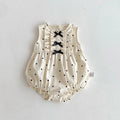 Polka Dot Newborn Baby Girl Romper Sleeveless Bow Infant Outfit Bodysuit 0-24M Loose Style Baby Jumpsuit