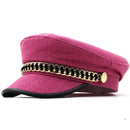 Sun Hat Casual Caps Woman Beret Flat Hats Women's Leather Hat