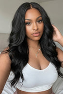 Wigs Human Hair Body Wave Drawsting Wigs For Women Half Head Clip In Half Wigs