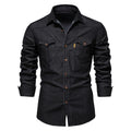 Denim Shirt Men Thin Casual Cowboy Shirts For Men Casual Slim Fit
