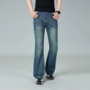 Jeans Men Men's Slim Fit Flared Jeans Blue Denim Pants Casual Loose Fit Trousers