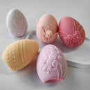 Easter Egg Candle Silicone Mold Angel Flower Embossment DIY Handmade Chocolate Baking Mould