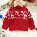 Infant Kids Baby Girls Boys Long Sleeve Cute Deer Pullover Sweaters Christmas Baby Girls Boys Children's Clothes Knit Sweaters