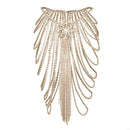 Gold fringe necklace on a white background, Obroi