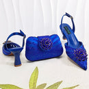 Rhinestone high heel shoe And Bag Pointed-Toe Shoes