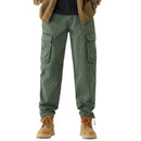 Spring Men Cotton Cargo Pants Causal Military Loose Work Overalls