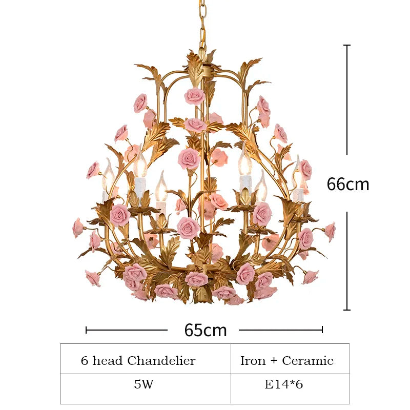 Floral Chandelier Rose Chandeliers Home Lighting Fixtures