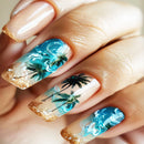 Nails for women girls flowers Mushroom beach for Summer Autumn Press on false nail tips
