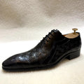 Men's Handmade Genuine Leather Dress Shoes Oxfords Business Office Lace-Up Derby Shoes