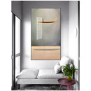 Nordic Wall Art Decor Golden Boat Abstract Canvas Painting Minimalist Landscape Artwork Poster