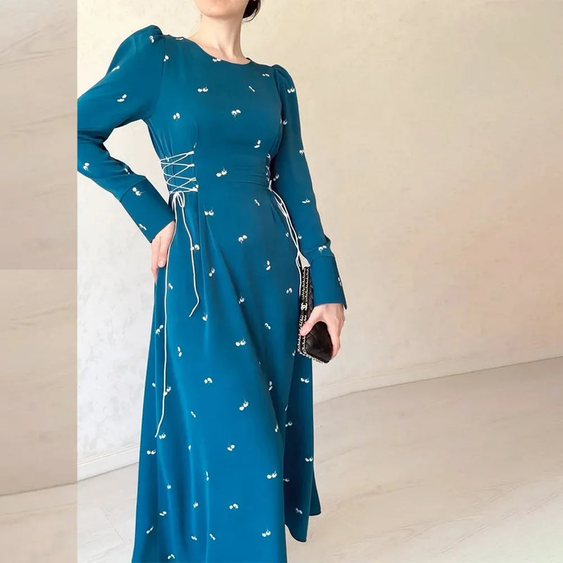 Elegant Dress For Women Slim Patchwork Dress Female