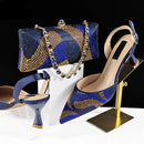 Design Shoes Matching Bag Set Elegant Mature Women Pointed Toe Pumps