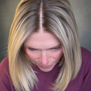 Blonde Highlight Front Wig Swiss Lace Wig Short Straight Bob Wig for Women Realistic Look Wigs