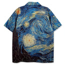 Hawaiian Shirts Retro Van Gogh Starry Night Short Sleeve Button Up Tops