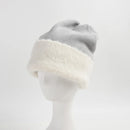 Casual Winter Beanies for Women Thickened Warm Knitted Hat with Circle Wool Patchwork Skullies Cold Hat