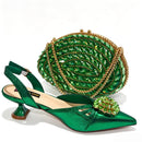 Women's Gold Shoes and Handbag Set, Elegant Matching Party Heels and Purse, Luxury-Inspired Italian