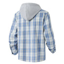 Spring and Autumn Trend Plaid Shirt Men's Hooded Shirt