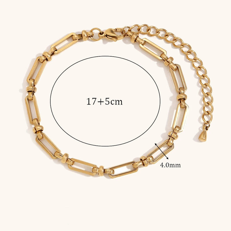 Splicing Cross Buckle Stainless steel Women's Bracelet Jewelry Gift