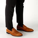 Men Soft Top Grade Genuine Leather Boat Comfortable Slip on Casual Loafer Shoes Flats