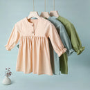 Toddler Baby Girls Autumn Dresses Cotton Kids Long Sleeve Dresses for Girl Solid Party Dress Children Costumes