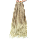 18 Inch Crochet Hair Ombre Box Braids Hair Braiding Hair Black Light Blonde For Women