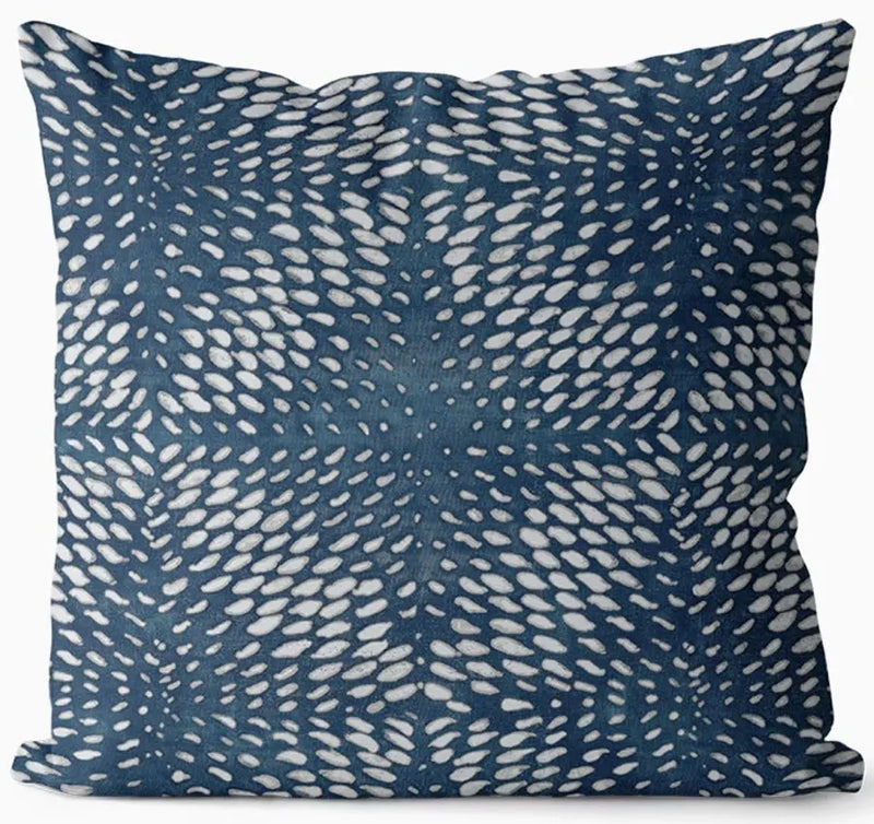 Free Shipping retro flower blue square throw pillow cushion cover home decore