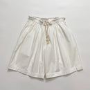 Summer Sports Blue Shorts Elastic Waist Cotton White Shorts for Women