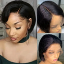 Short Pixie Cut Wigs Straight Lace Front Human Hair Wigs Glueless Wig Short Bob Wigs For Women Natural Color