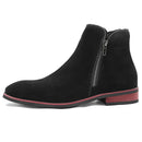 Men's Chelsea Boots Soft Leather Boots Zip Men High Top Boots Men Casual Shoes