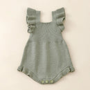 Infant Baby Girls Ruffle Sleeve Romper Autumn Jumpsuit for Newborn Toddler Cute Clothes